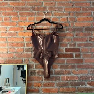 House of CB latex corset bodysuit